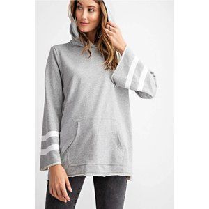 Heather Grey Athletic Style Hoodie